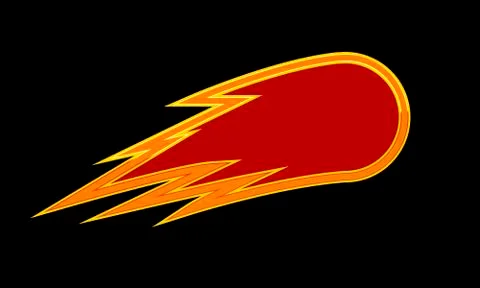 Fire comet logo Stock Illustration