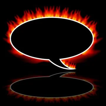 Fire communication speech balloon Stock Illustration