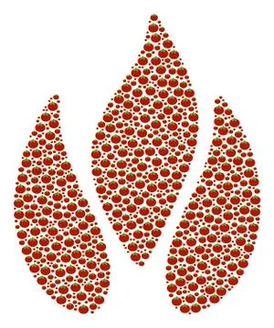 Fire Composition of Tomato Illustrazione stock