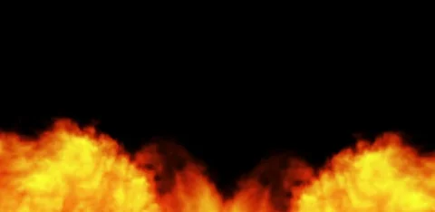 Fire concept design on black background Video stock 122852045