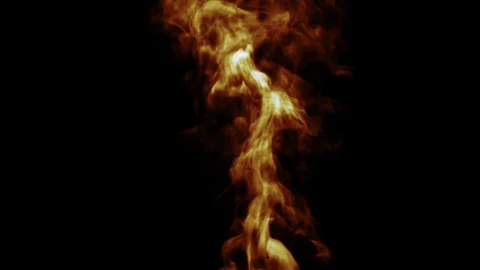 Fire concept design on black background. Macro camera Video stock 128196412