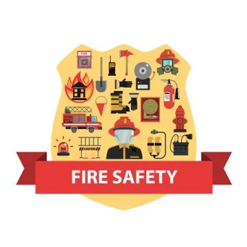 Fire Concept Flat Stock Illustration