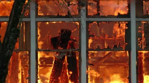 Fire consumes a building, structure fire 스톡 동영상 12547434