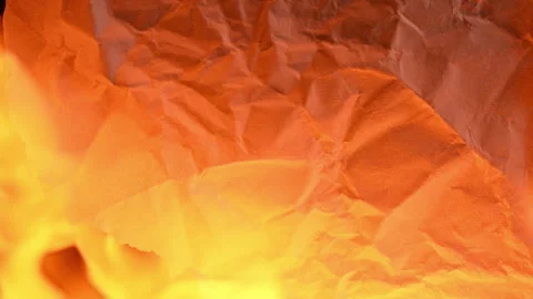 Fire Consuming Document, Failed Negotiations Concept, 4K Video stock 335023235