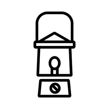 Fire control lantern icon vector outline illustration Stock Illustration