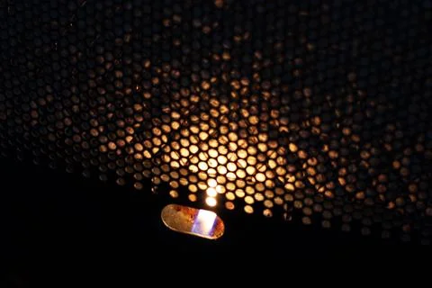 Fire in the convector Stock Photos