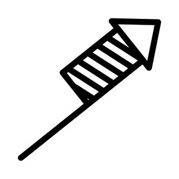 FIRE CRACKER FLAT ICON Stockillustratie