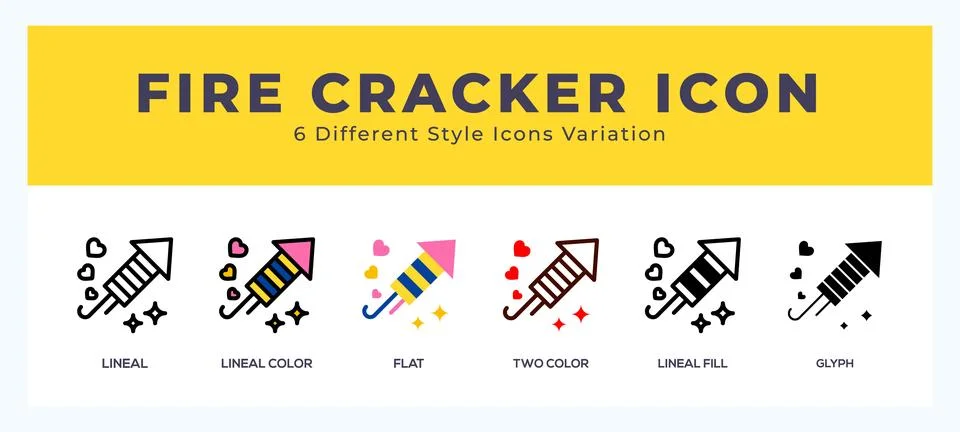 Fire cracker icon for web. mobile apps and ui. Stock Illustration