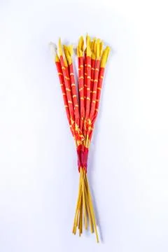 Fire cracker isolated on white background Stock Photos