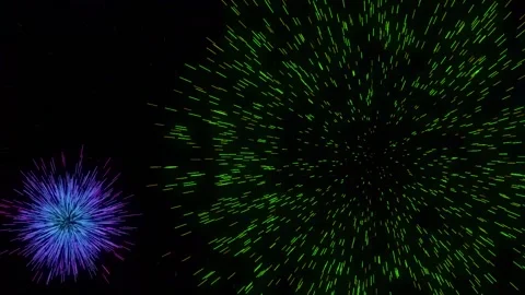 Fire Crackers, Fire Works Celebration Explosion Effect Stock Footage 163641155