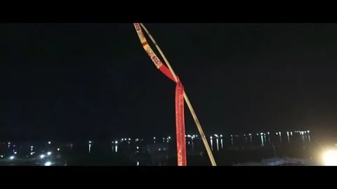 Fire crackers at night Stock Footage 294010237