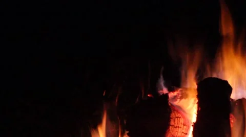 Fire crackles in bottom right of screen Stock Footage 40204418