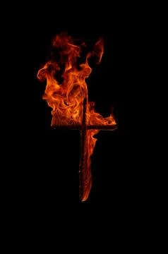 Fire cross Stock Photos