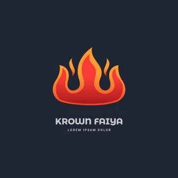 Fire Crown Sign. Isolated Vector Illustration Stock Illustration