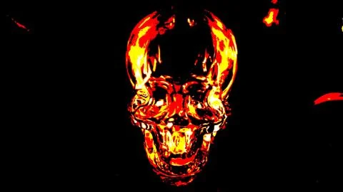 Fire Crystal Skull 스톡 사진
