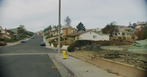 Fire damage caused by Thomas Fire in Ventura Dec 2017. Ventura county, Stock Footage 99151935
