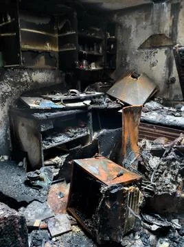 Fire damage Stock Photos