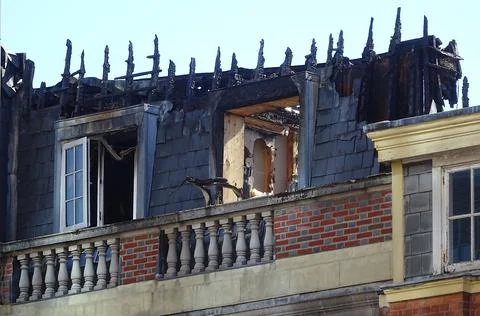Fire Damaged Building Stock Photos