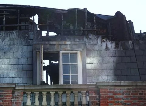 Fire Damaged Building Stock Photos