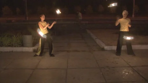 Fire dance Stock Footage 1039773