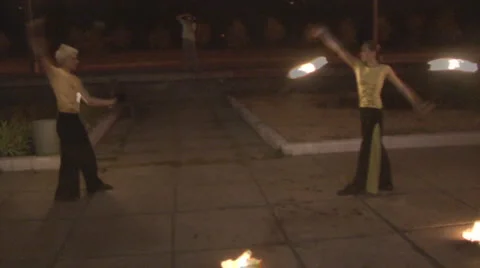 Fire dance Stock Footage 1039871