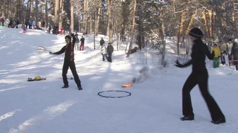 Fire dance Stock Footage 1239804