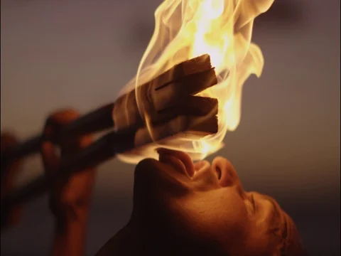 Fire Dancer Stock Footage 70425534