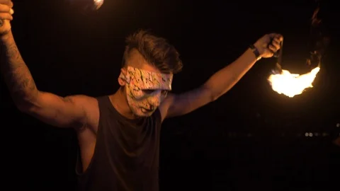 Fire Dancer Thailand Stock Footage 120546088