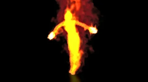 Fire dancing Stock Footage 7732273