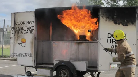 Fire Danger Demonstration Video stock 29656944