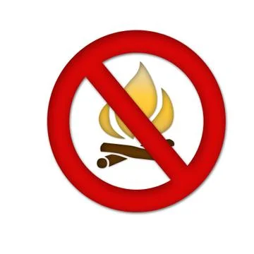 Fire danger sign Illustrazione stock
