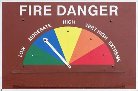 Fire danger sign Stock Photos