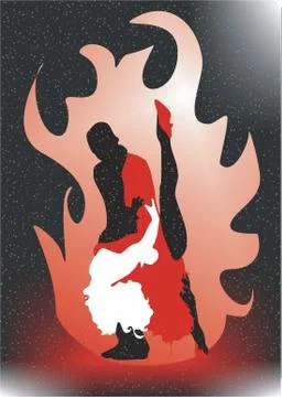 Fire Dansing. 写真素材