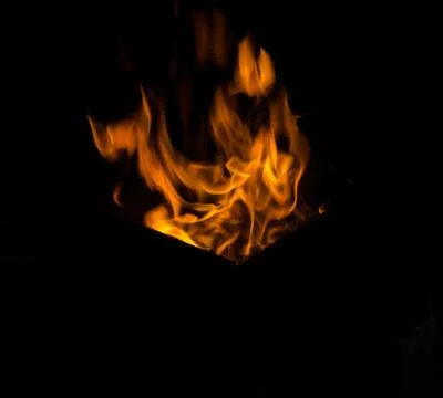 Fire In Dark Stock Photos