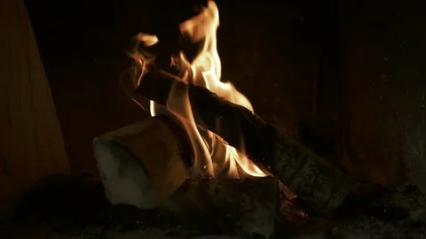 Fire in darkness slow motion shot Stock Footage 104900181