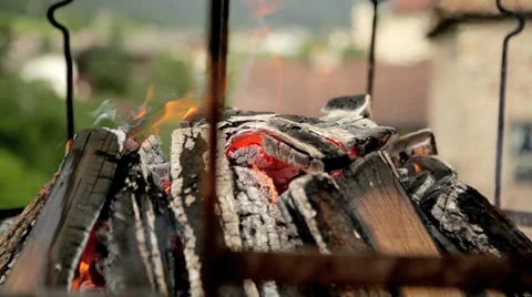 Fire at Daylight Stock Footage 36052613