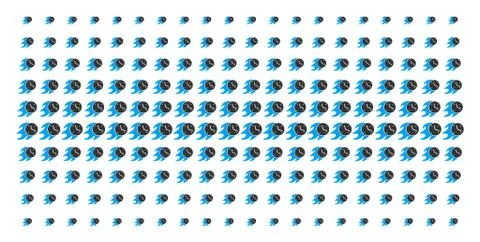 Fire Deadline Clock Shape Halftone Array Ilustración de archivo