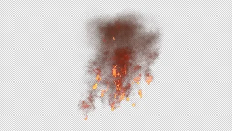 Fire debris Falling From Top on Transparent Background
Intense vertical fire Stock Footage 313991825