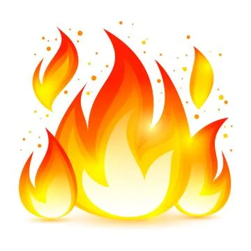 Fire Decorative Icon 스톡 일러스트