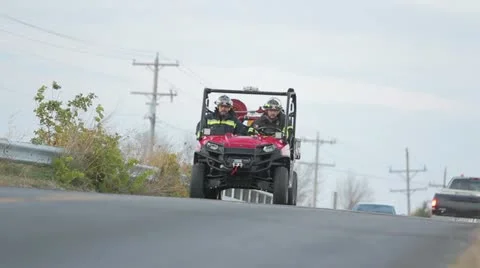 Fire Department ATV Video stock 12439090