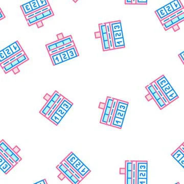 Fire department building vector seamless pattern Stock Illustration