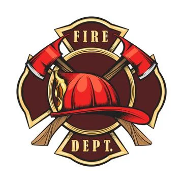 Fire Department Emblem Stock Illustration