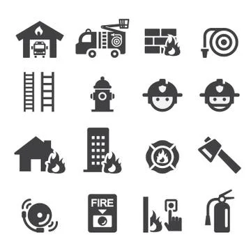 Fire department icon Stock Illustration