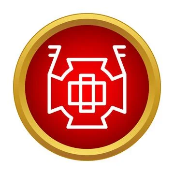 Fire department maltese cross vector icon Stock Illustration
