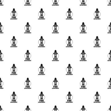 Fire department pattern seamless Stock Illustration
