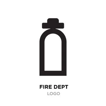 Fire dept logo, linear Illustration isolated on white background Stock Illustration