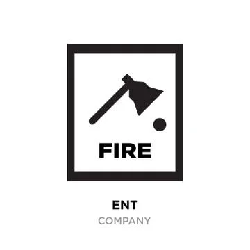 Fire dept logo, Vector Illustration, axe icon isolated on background Stock Illustration