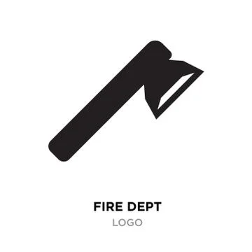 Fire dept logo, Vector Illustration, axe icon isolated on background Stock Illustration