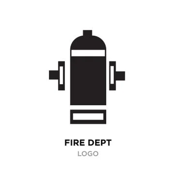 Fire dept logo Vector Illustration isolated on white background Stock Illustration