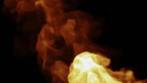 Fire Design on Black Background. Close-up 스톡 동영상 141785879